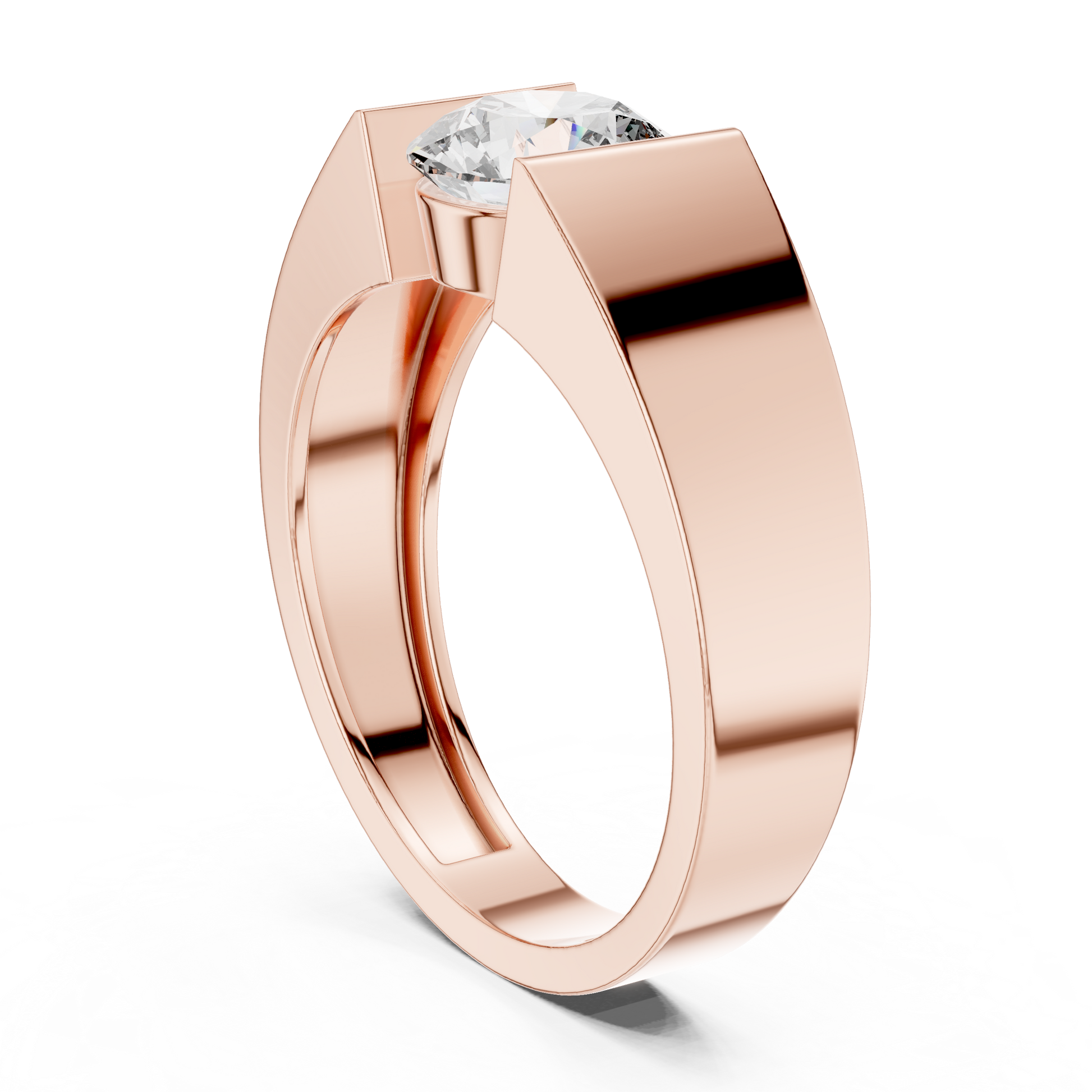 Round Solitaire Lab Grown Diamond Ring