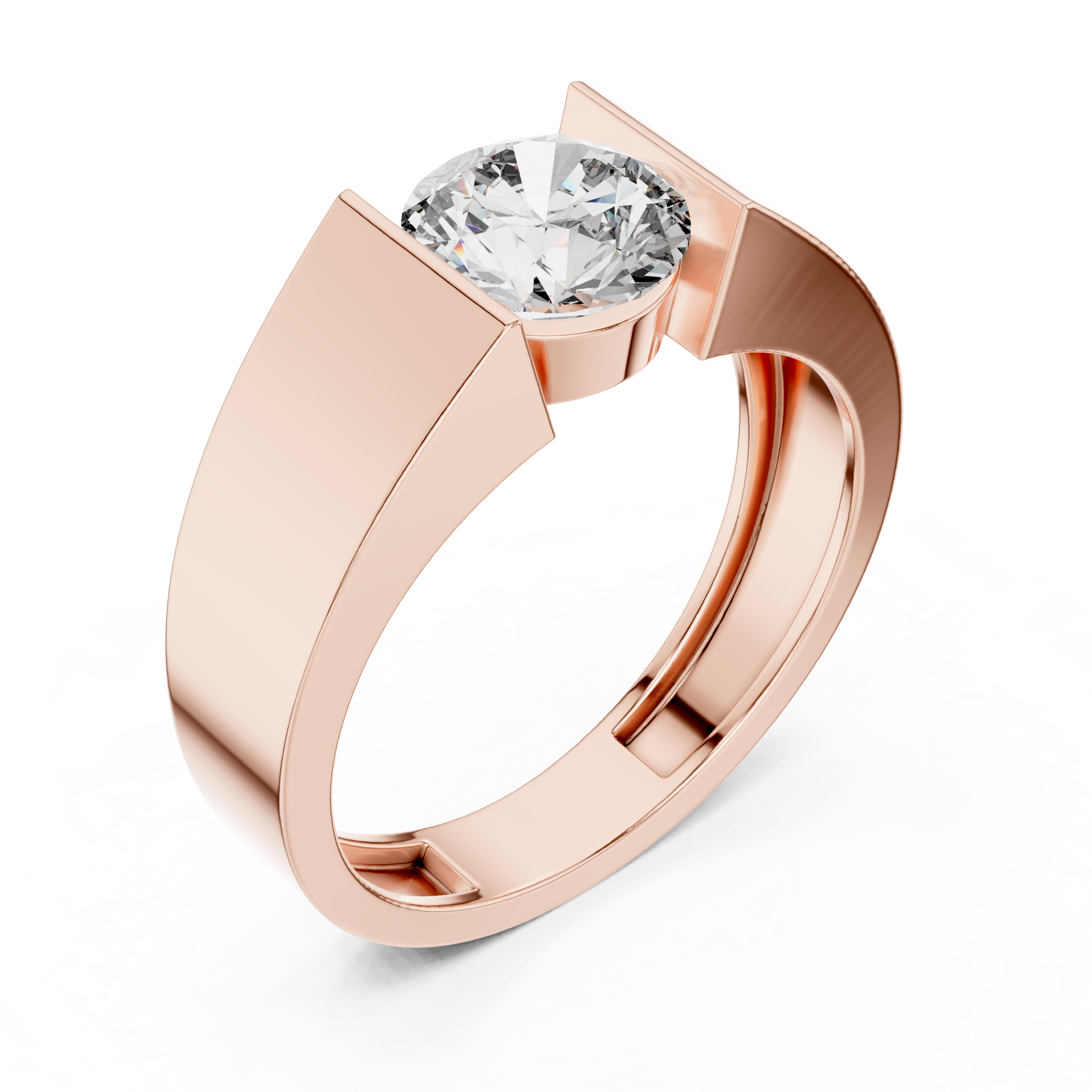 Round Solitaire Lab Grown Diamond Ring