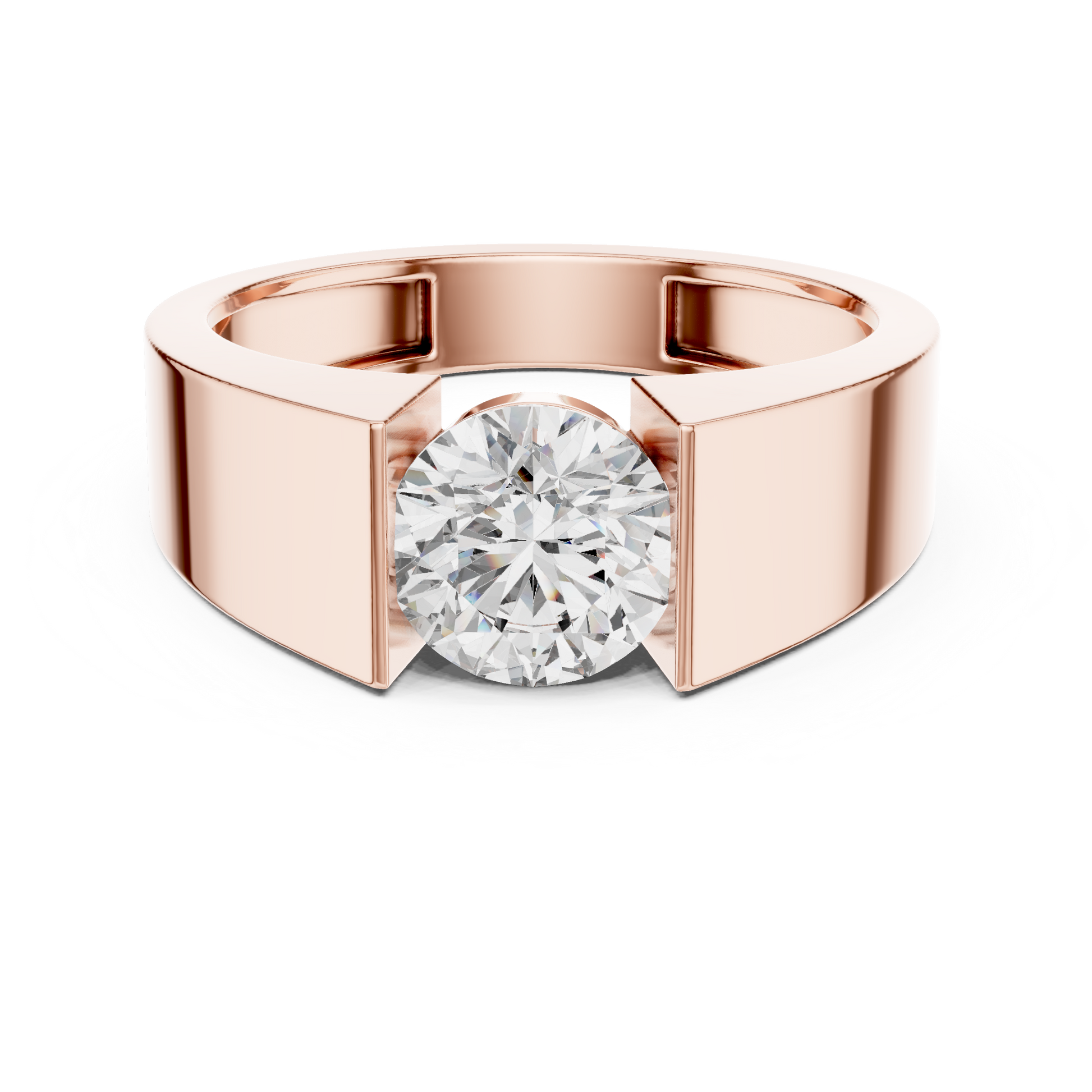 Round Solitaire Lab Grown Diamond Ring