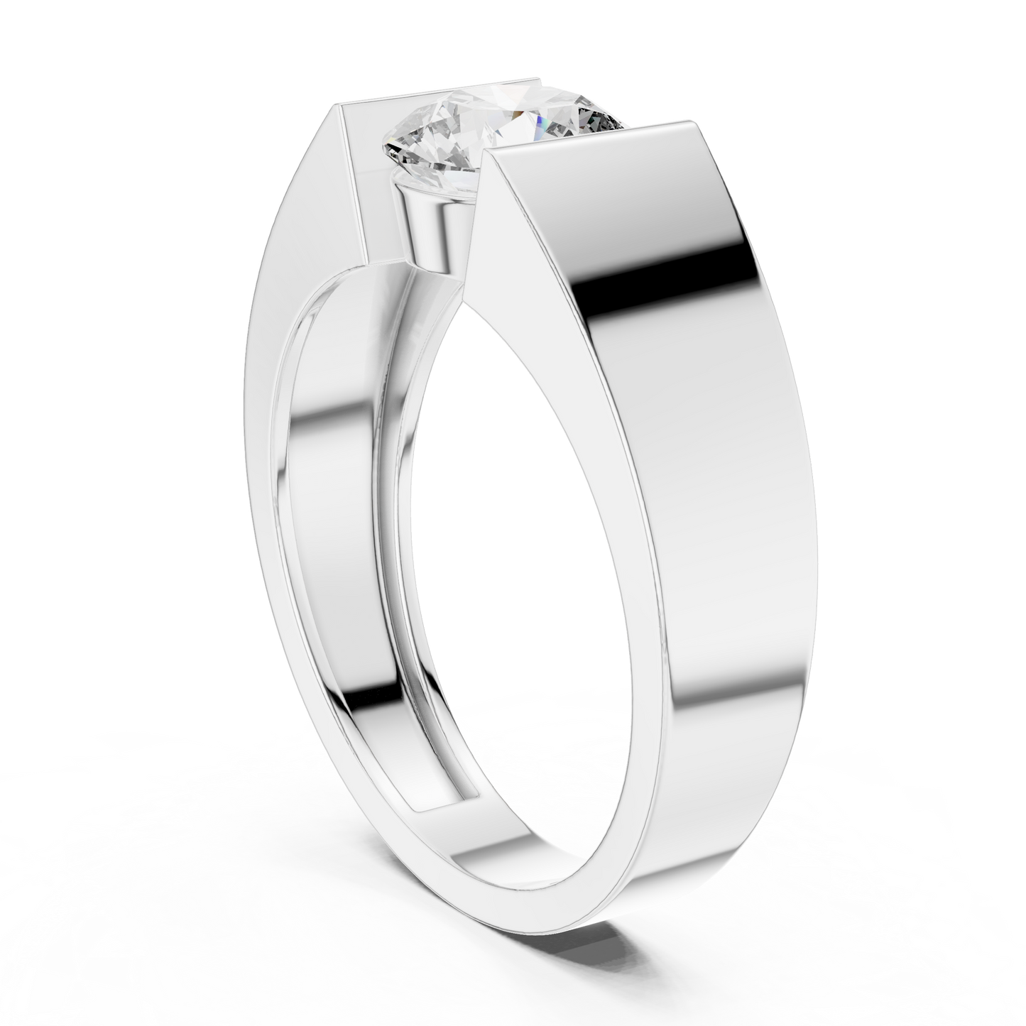 Round Solitaire Lab Grown Diamond Ring