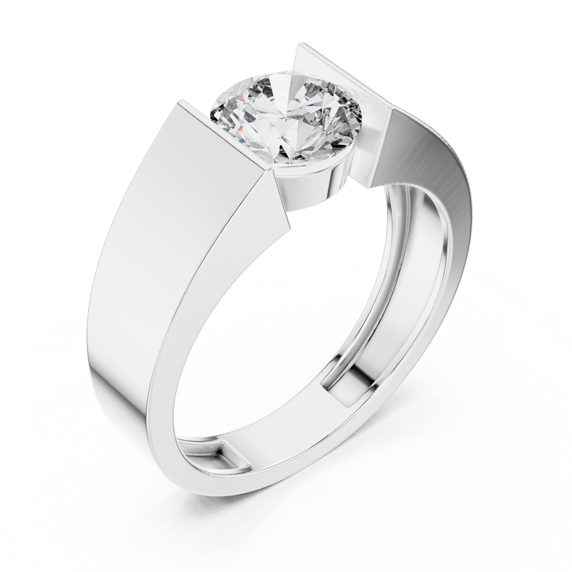 Round Solitaire Lab Grown Diamond Ring