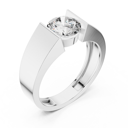 Round Solitaire Lab Grown Diamond Ring