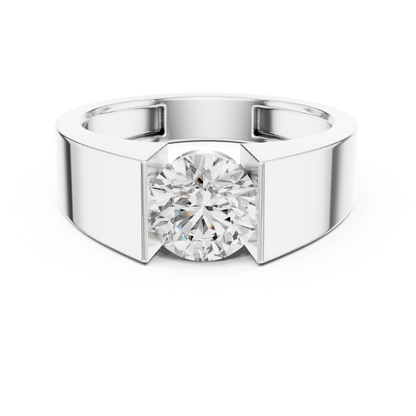 Round Solitaire Lab Grown Diamond Ring