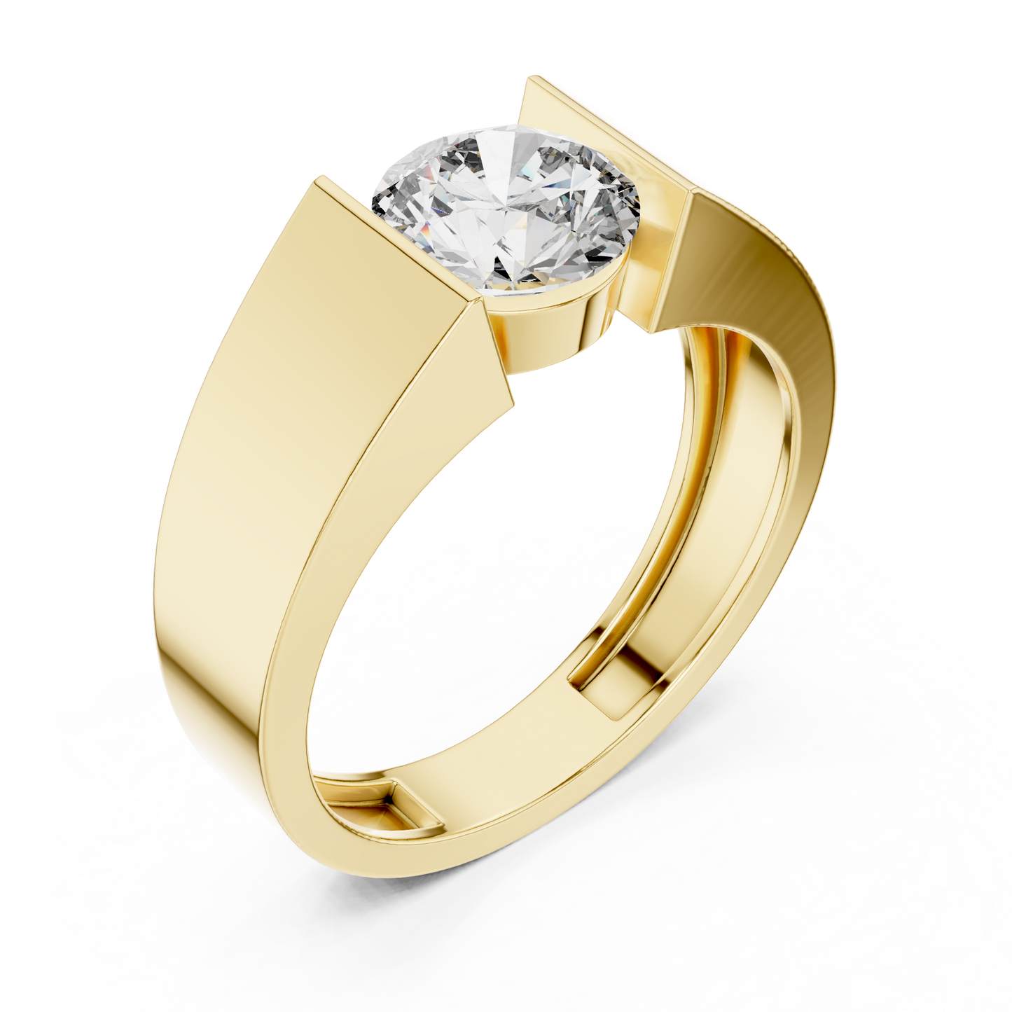 Round Solitaire Lab Grown Diamond Ring