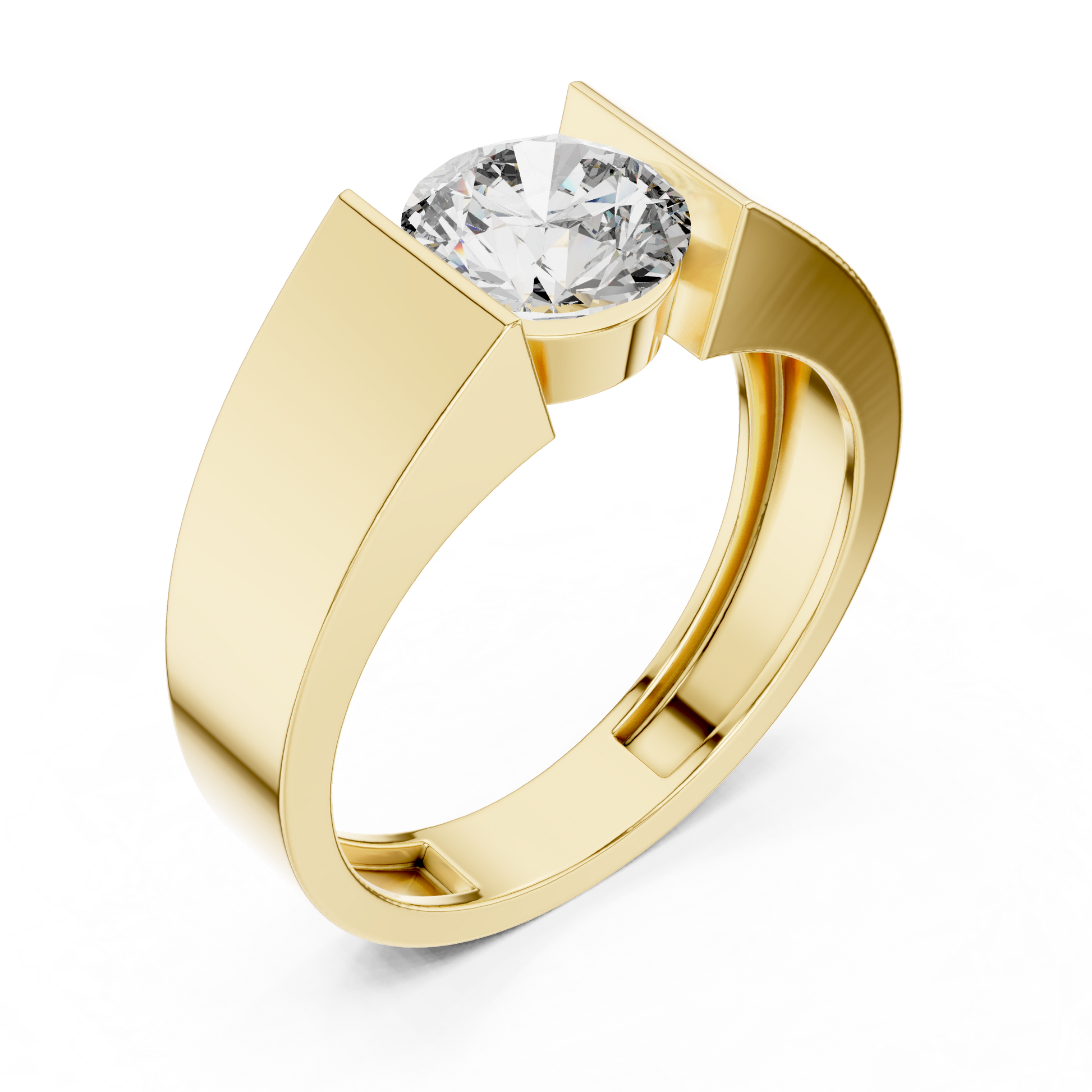 Round Solitaire Lab Grown Diamond Ring