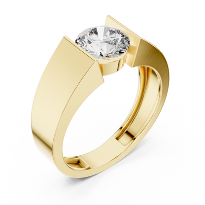 Round Solitaire Lab Grown Diamond Ring