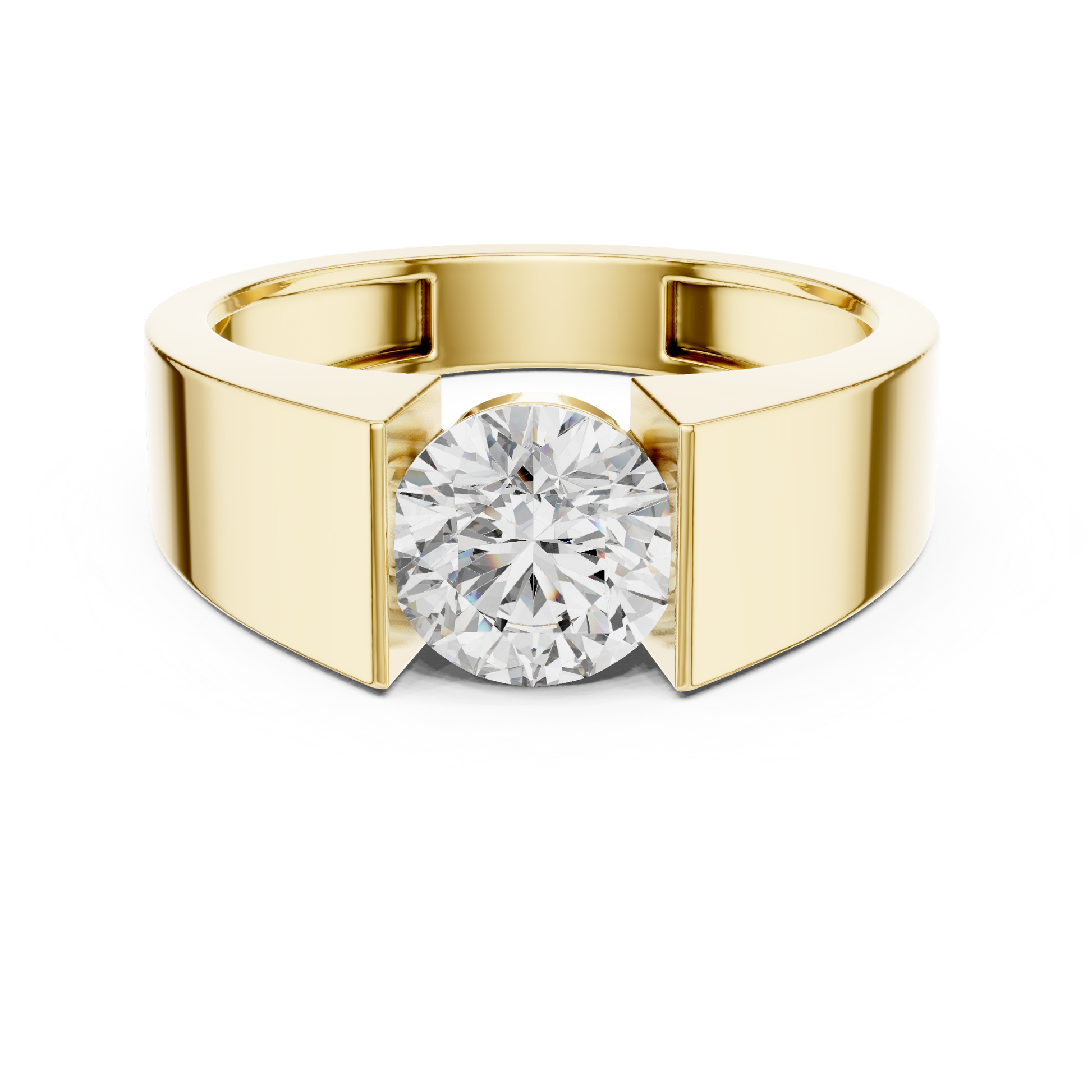 Round Solitaire Lab Grown Diamond Ring