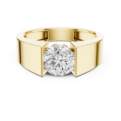 Round Solitaire Lab Grown Diamond Ring
