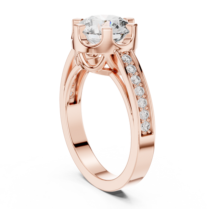 Round Halo Lab Grown Diamond Ring