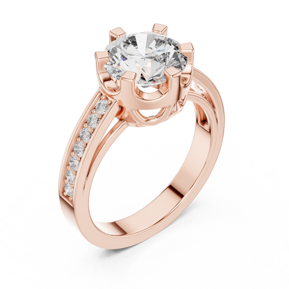 Round Halo Lab Grown Diamond Ring