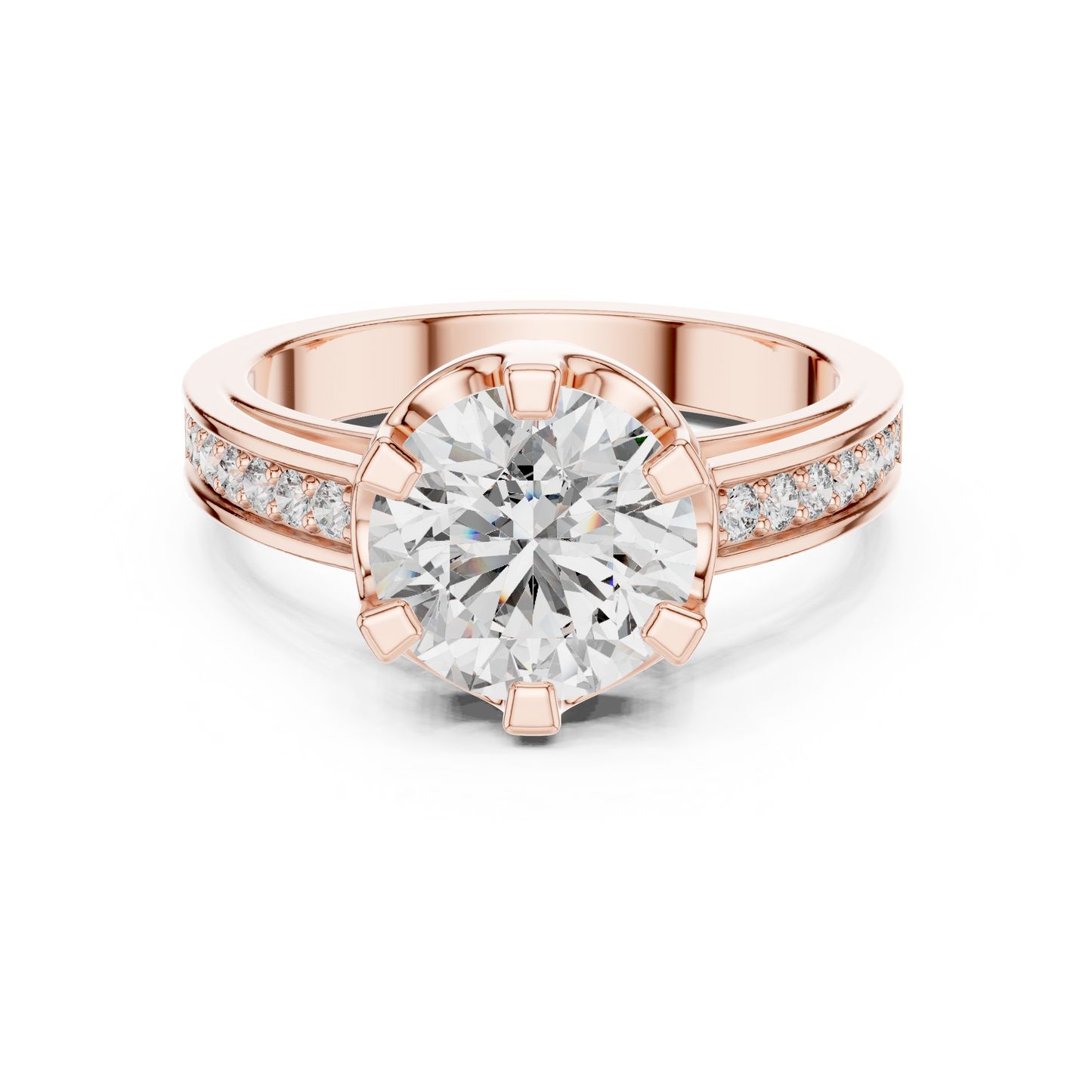 Round Halo Lab Grown Diamond Ring