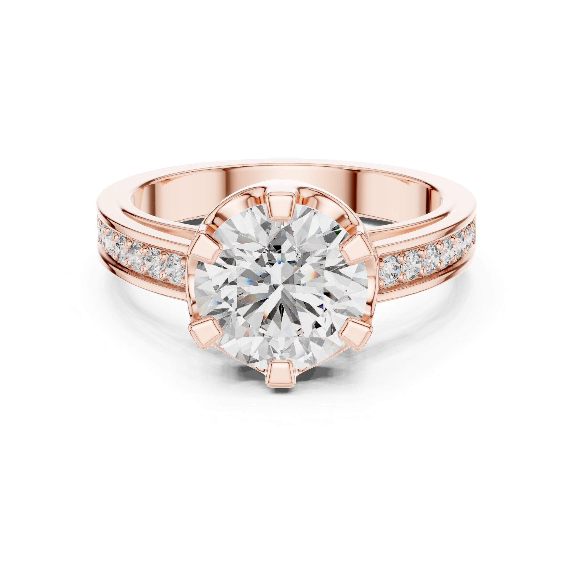 Round Halo Lab Grown Diamond Ring