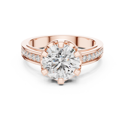 Round Halo Lab Grown Diamond Ring