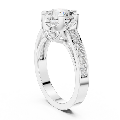 Round Halo Lab Grown Diamond Ring