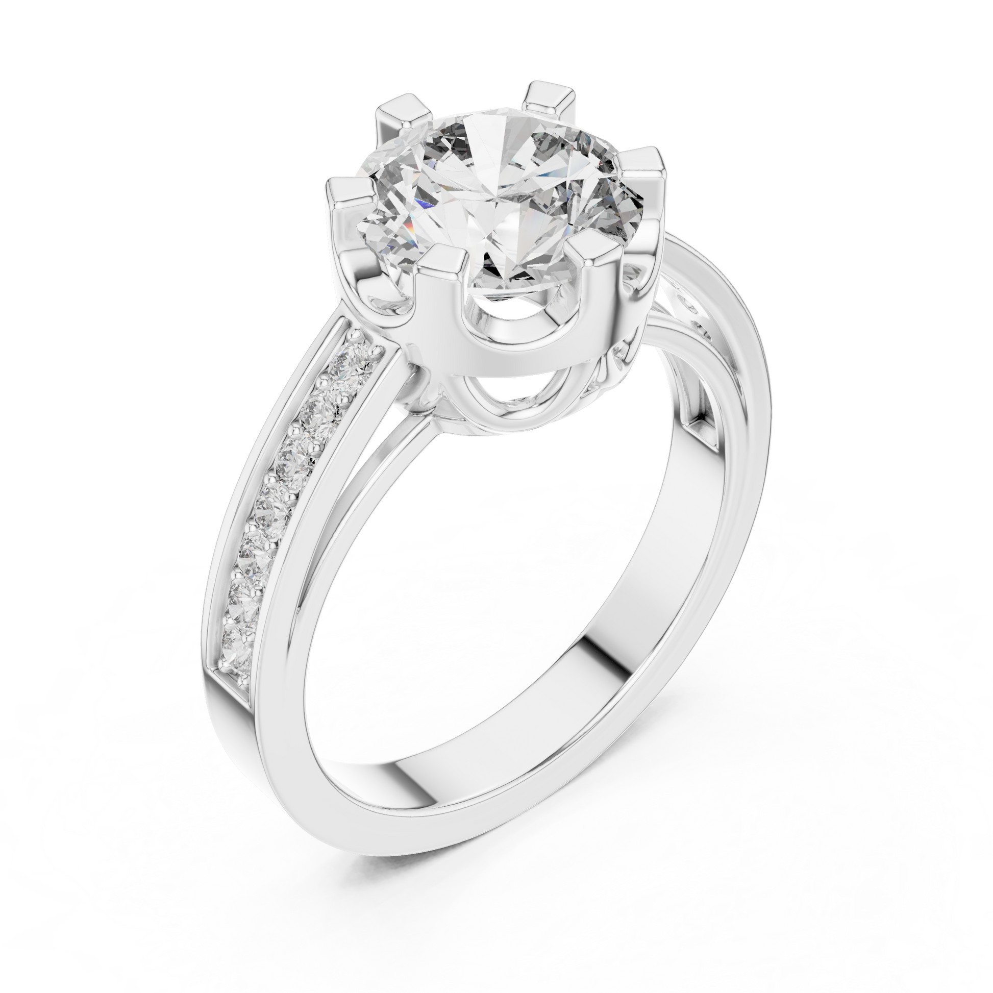 Round Halo Lab Grown Diamond Ring
