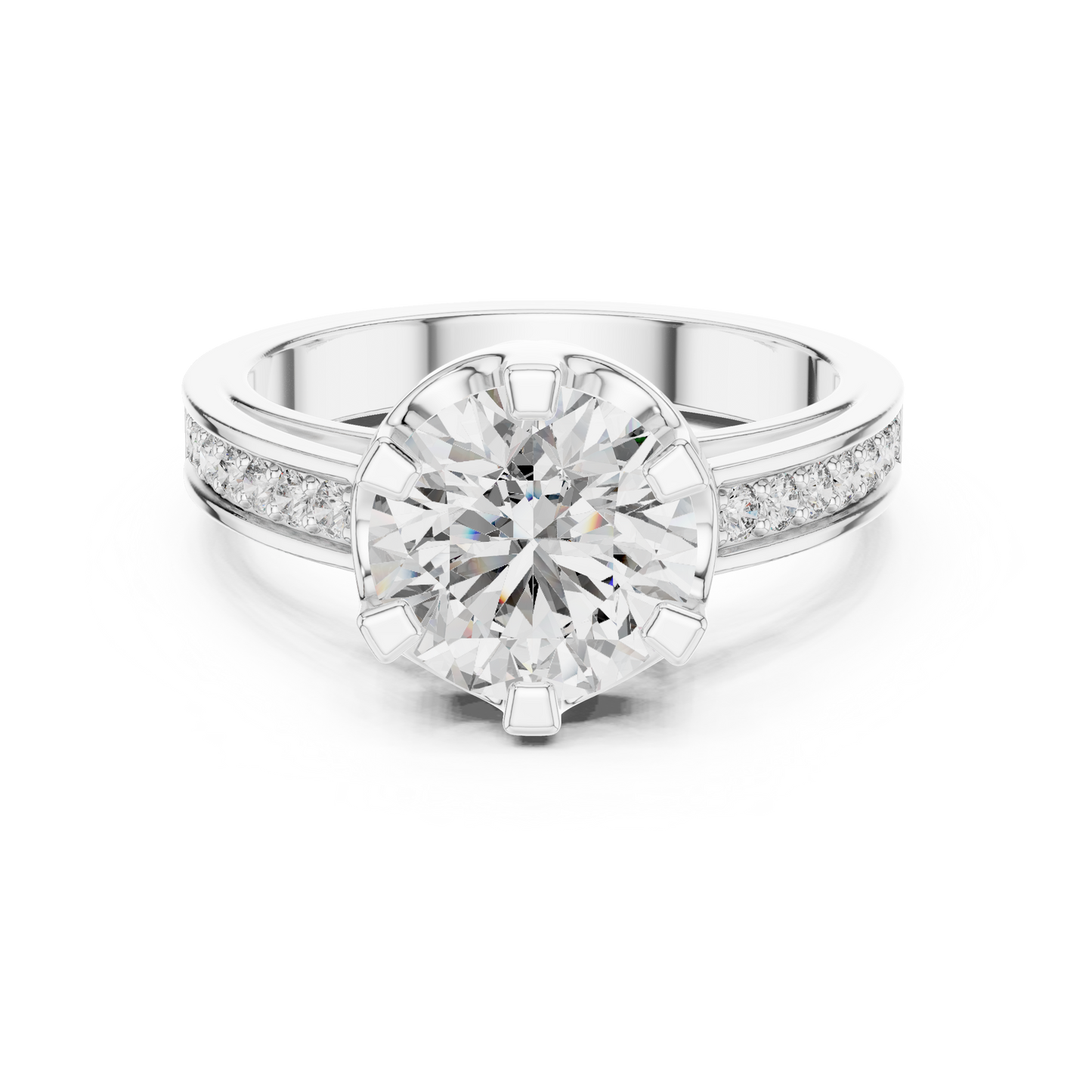 Round Halo Lab Grown Diamond Ring