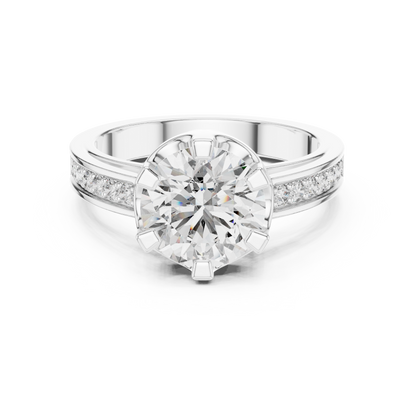 Round Halo Lab Grown Diamond Ring