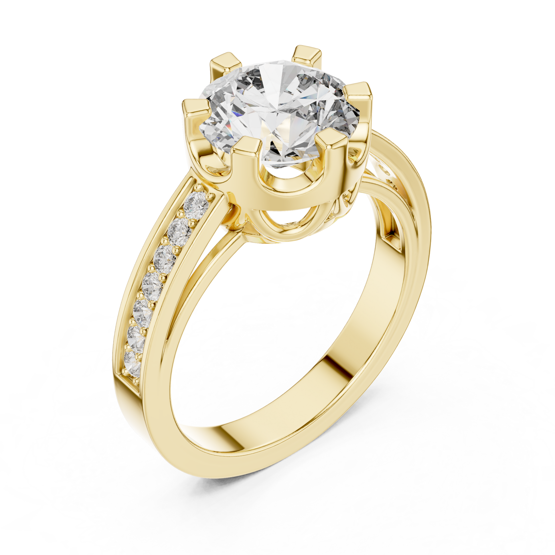 Round Halo Lab Grown Diamond Ring
