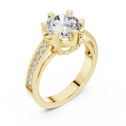 Round Halo Lab Grown Diamond Ring
