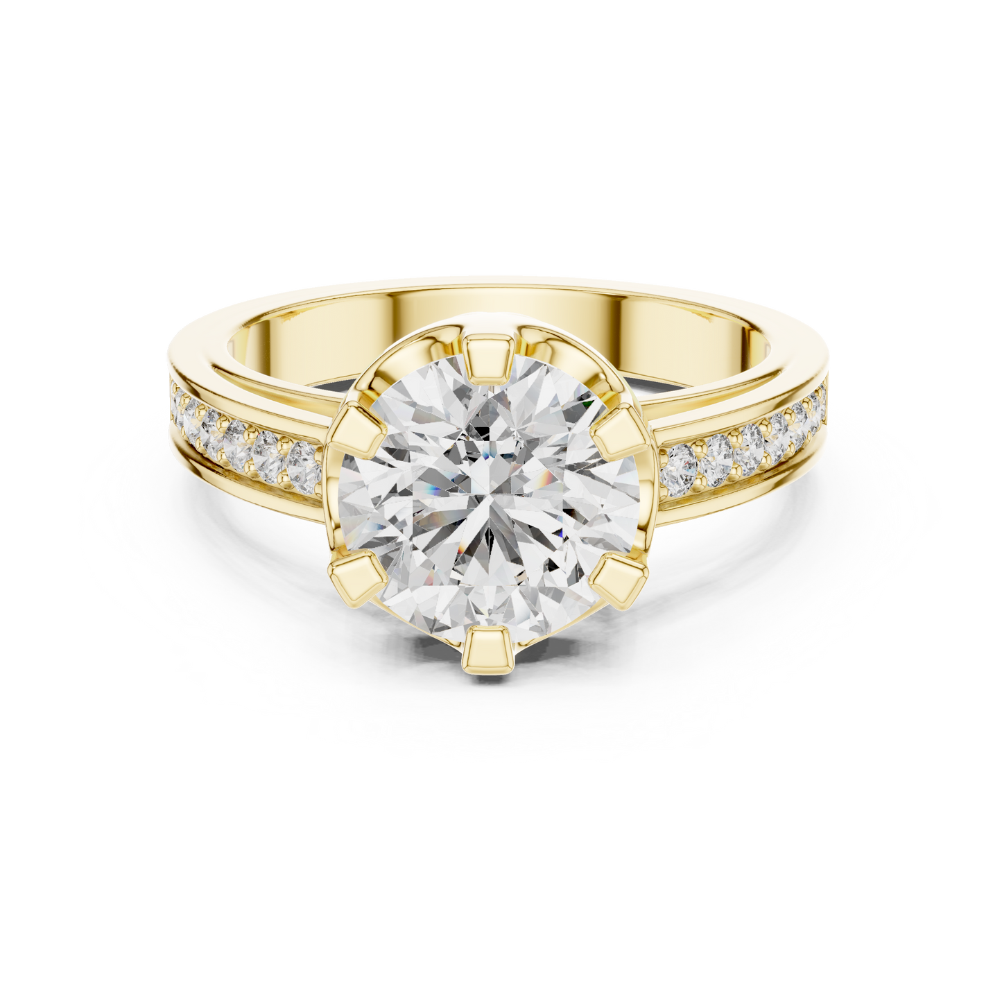 Round Halo Lab Grown Diamond Ring