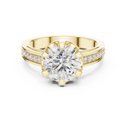 Round Halo Lab Grown Diamond Ring