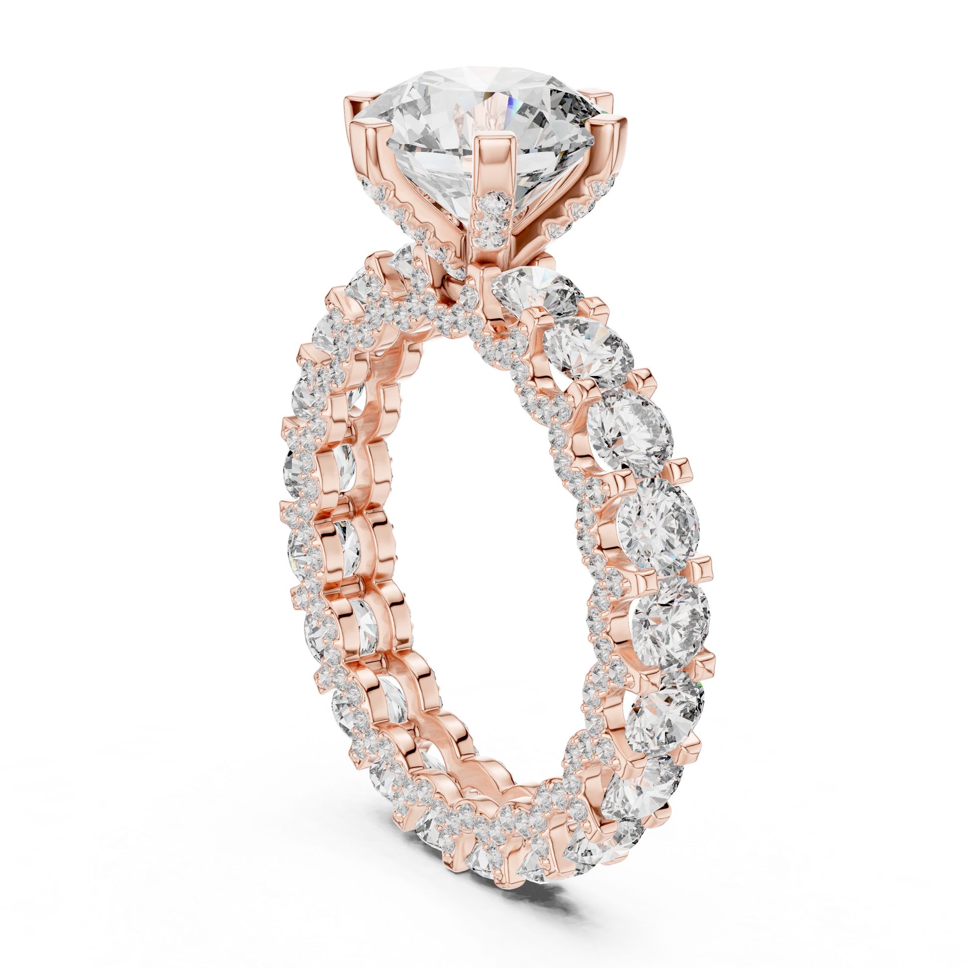 Mixed Shape Lab Grown Diamond Halo Ring