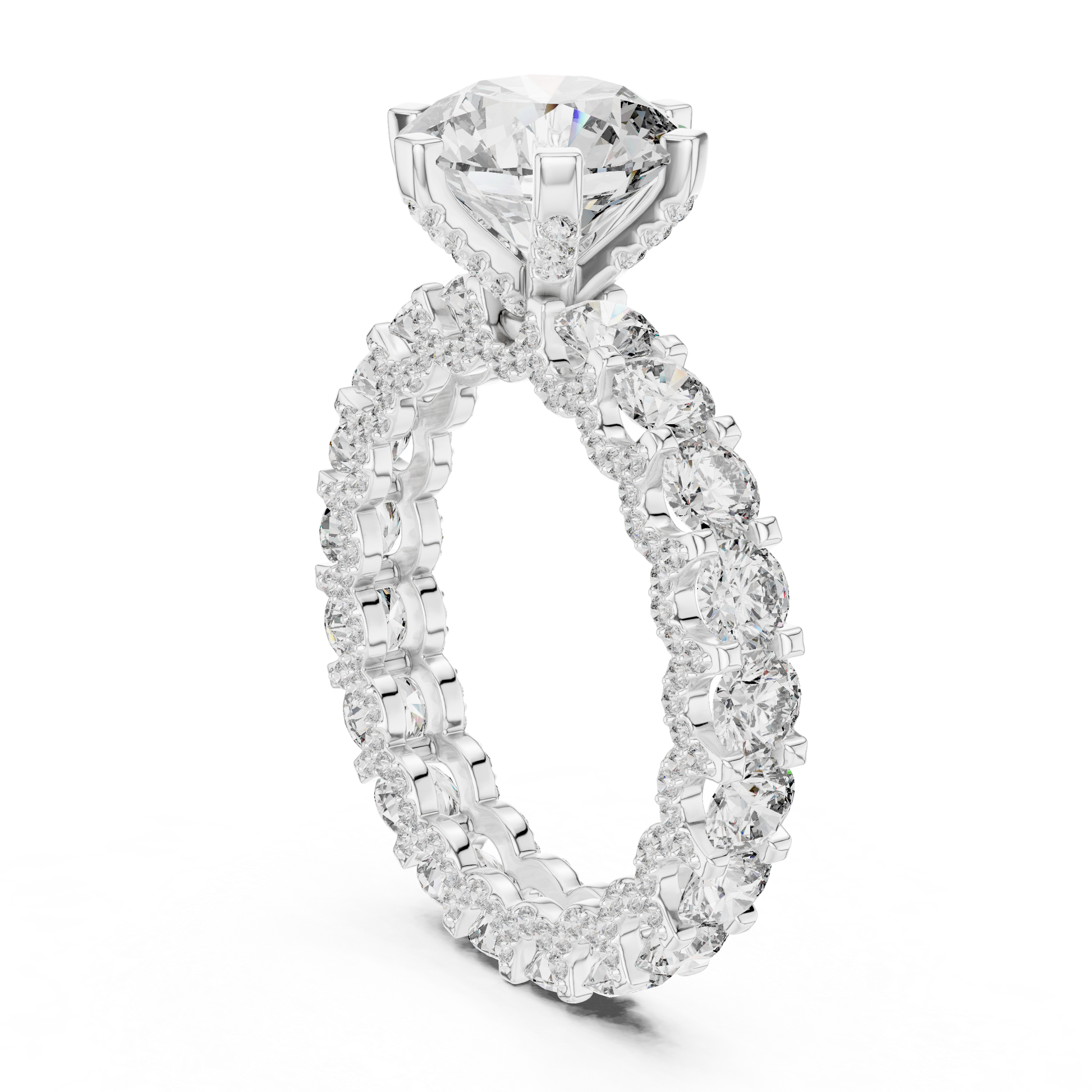 Mixed Shape Lab Grown Diamond Halo Ring