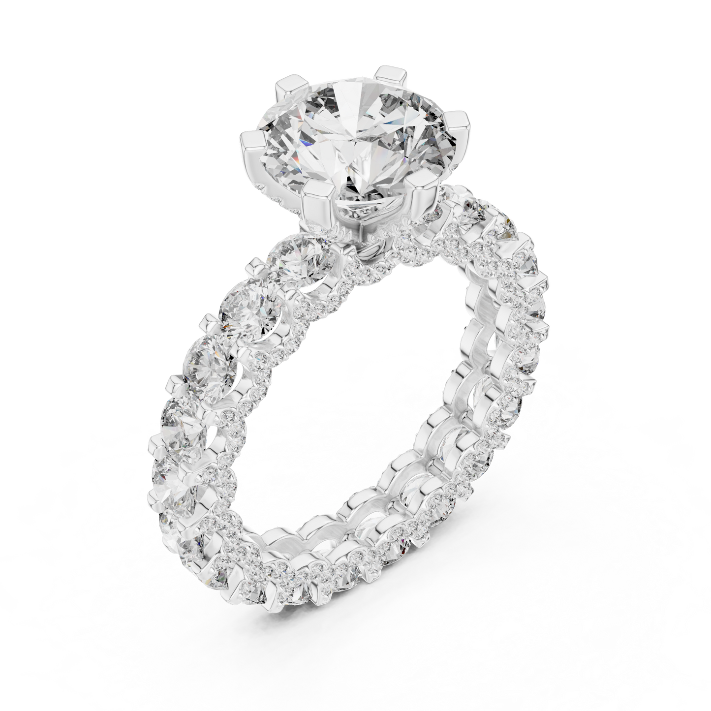 Mixed Shape Lab Grown Diamond Halo Ring