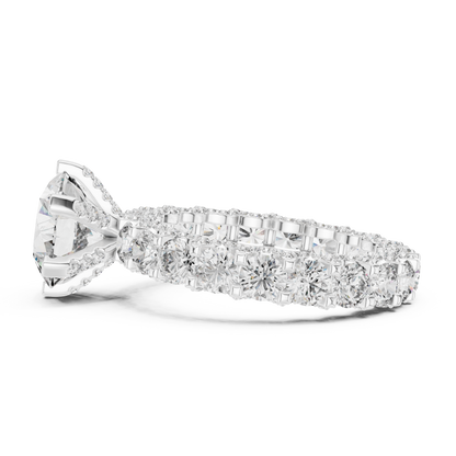 Mixed Shape Lab Grown Diamond Halo Ring