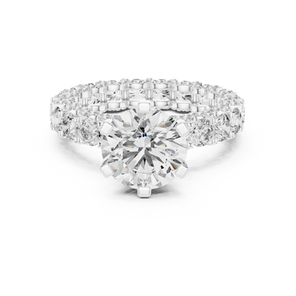 Mixed Shape Lab Grown Diamond Halo Ring