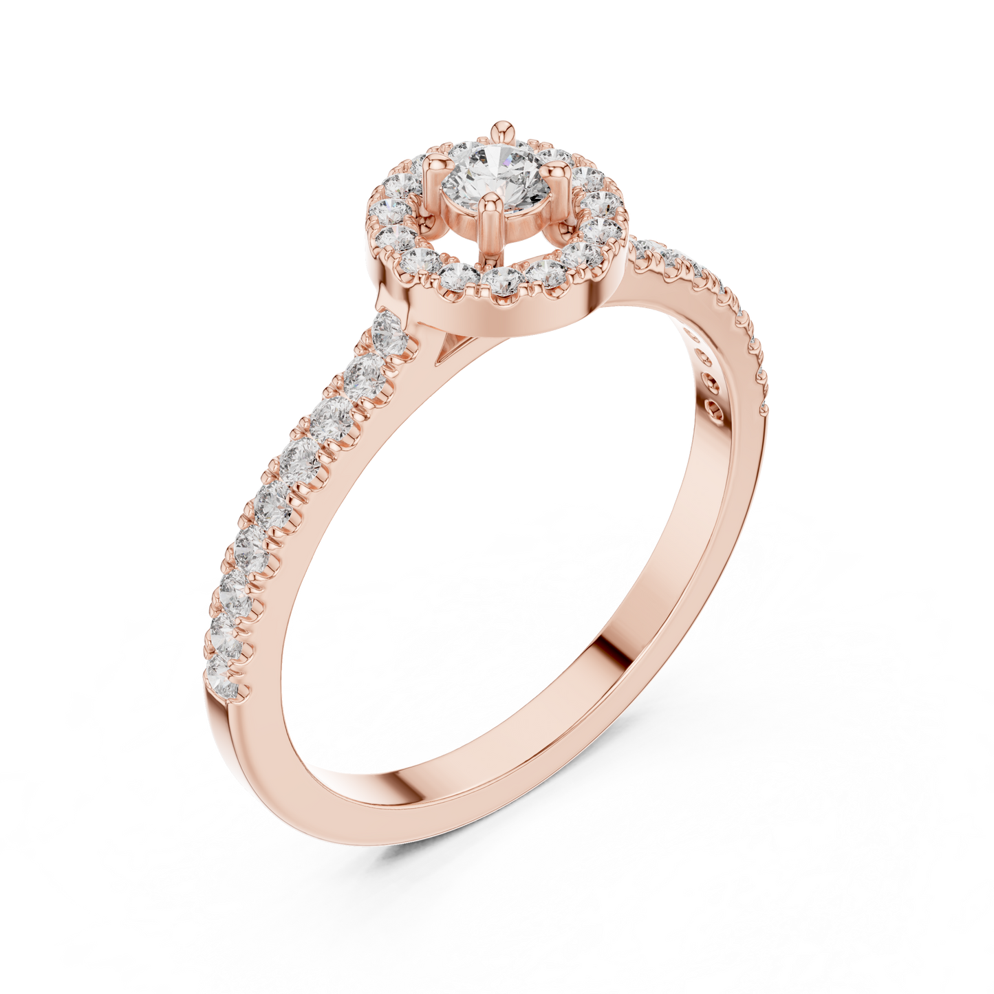 Round Halo Lab Grown Diamond Ring
