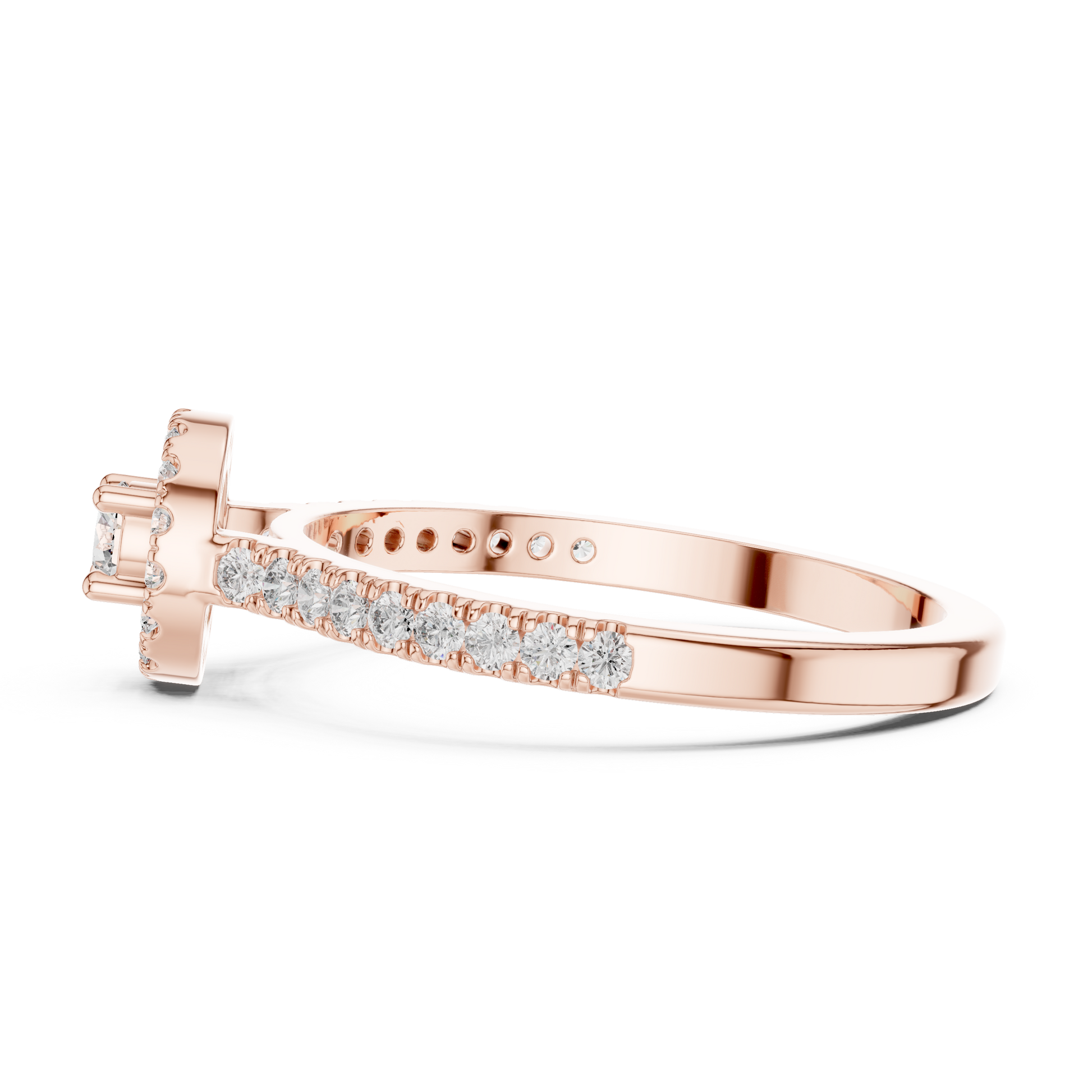 Round Halo Lab Grown Diamond Ring