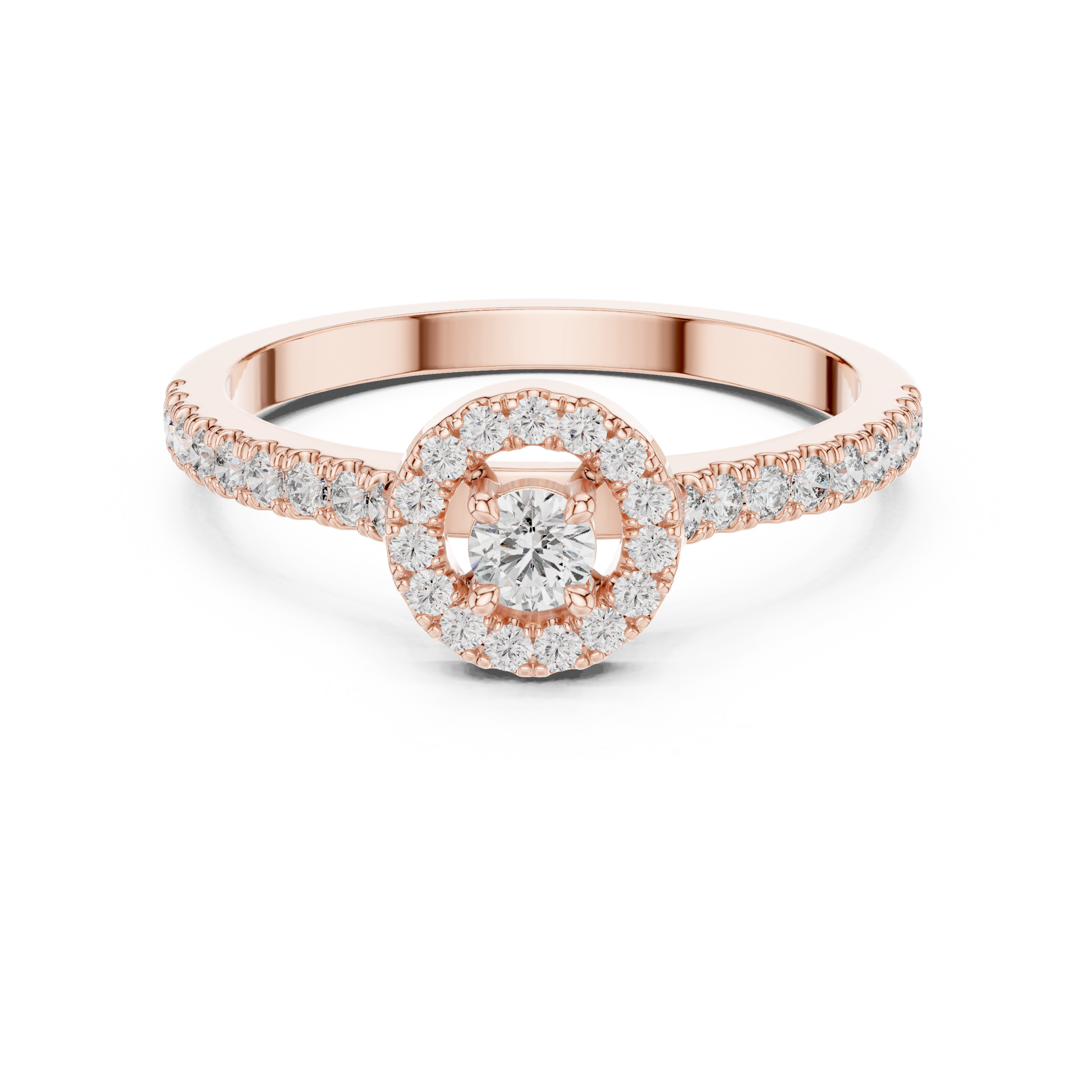 Round Halo Lab Grown Diamond Ring