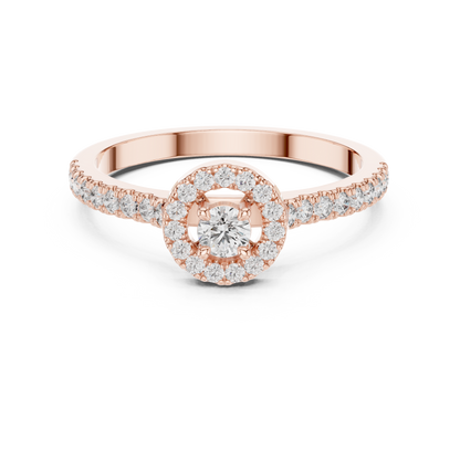 Round Halo Lab Grown Diamond Ring