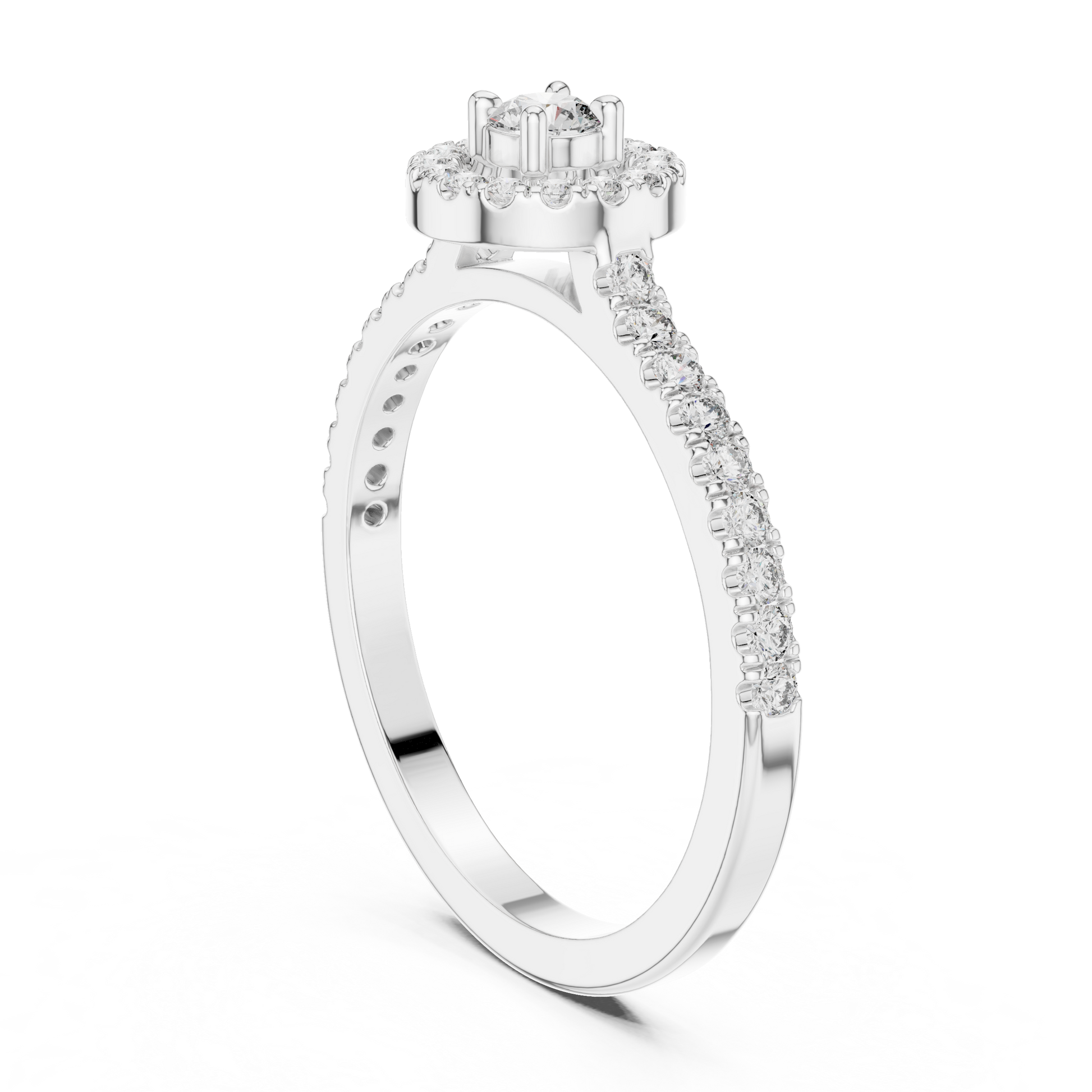 Round Halo Lab Grown Diamond Ring