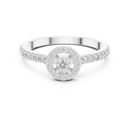 Round Halo Lab Grown Diamond Ring