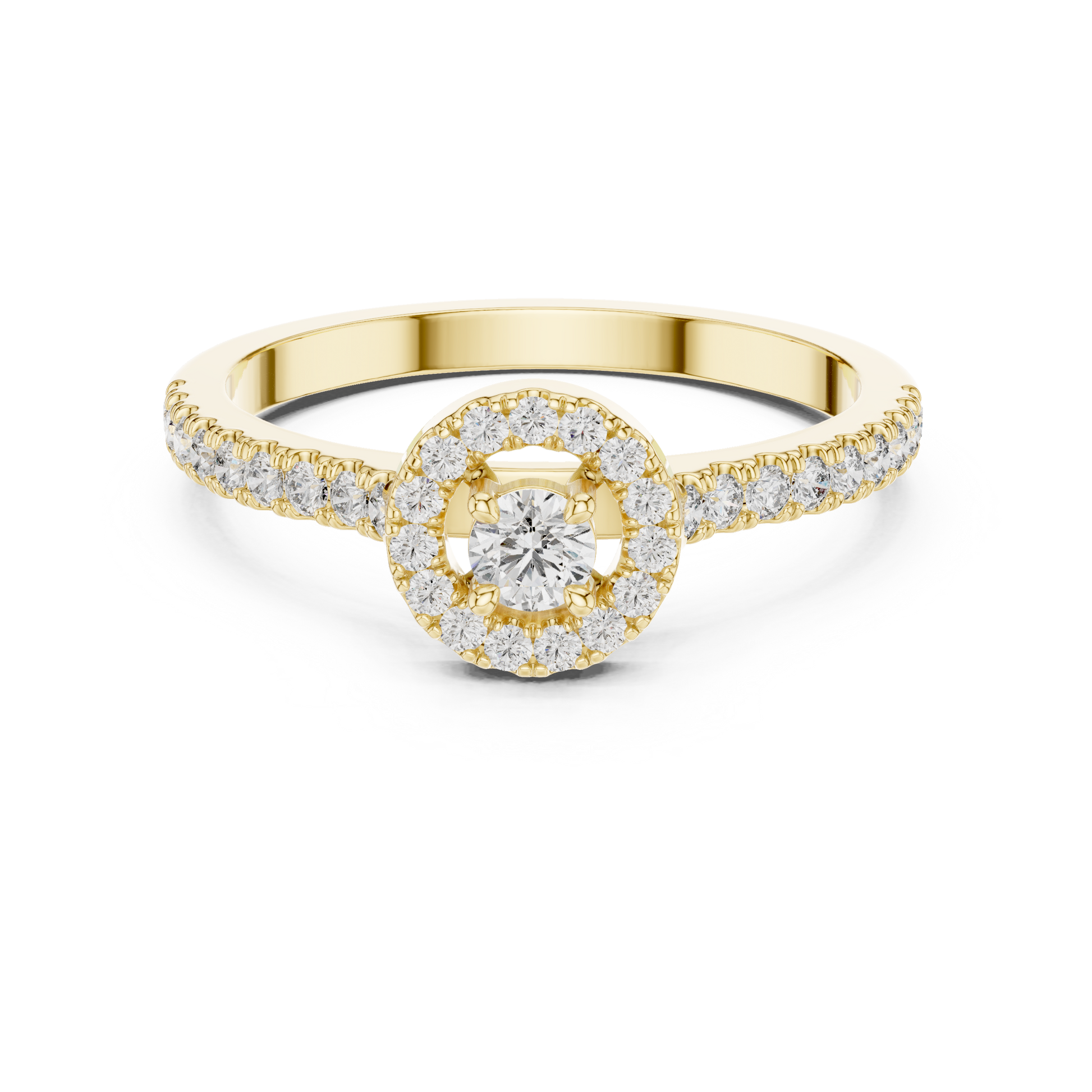 Round Halo Lab Grown Diamond Ring
