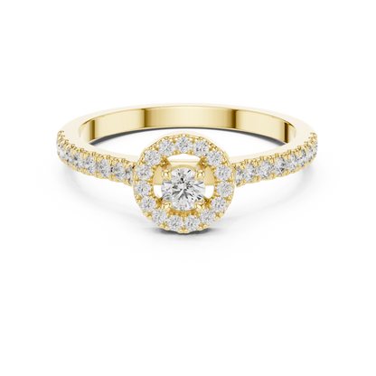 Round Halo Lab Grown Diamond Ring