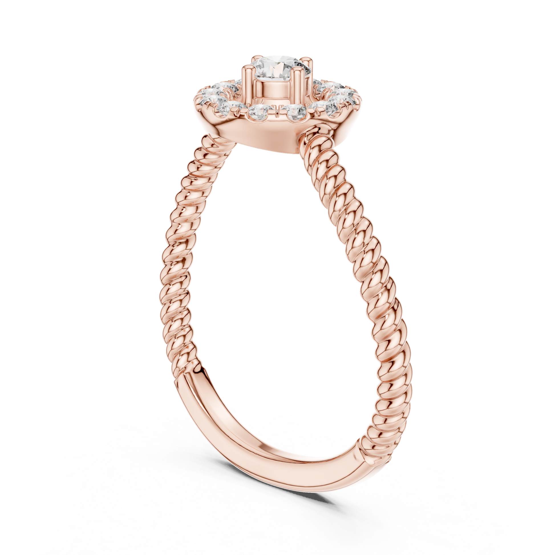 Round Halo Lab Grown Diamond Ring