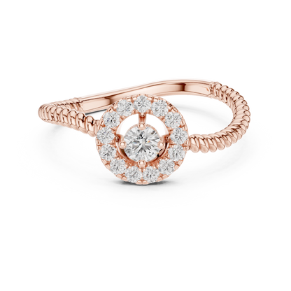 Round Halo Lab Grown Diamond Ring