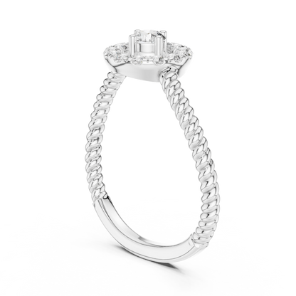 Round Halo Lab Grown Diamond Ring