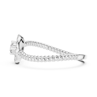 Round Halo Lab Grown Diamond Ring