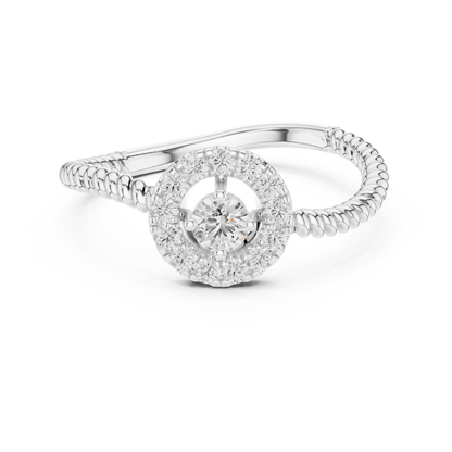 Round Halo Lab Grown Diamond Ring