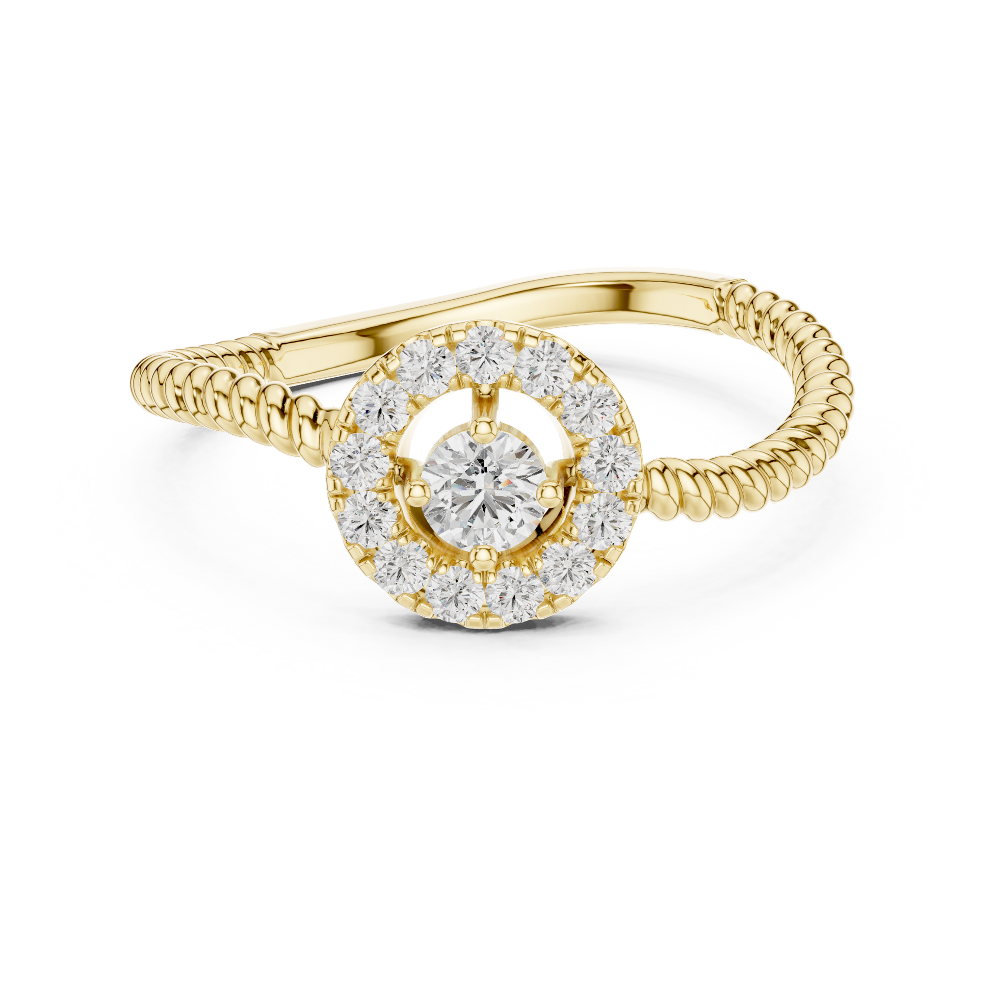 Round Halo Lab Grown Diamond Ring