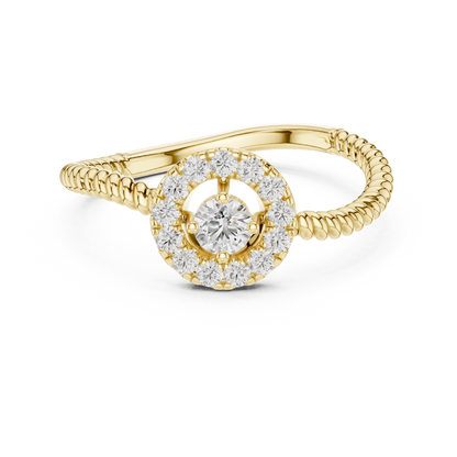 Round Halo Lab Grown Diamond Ring