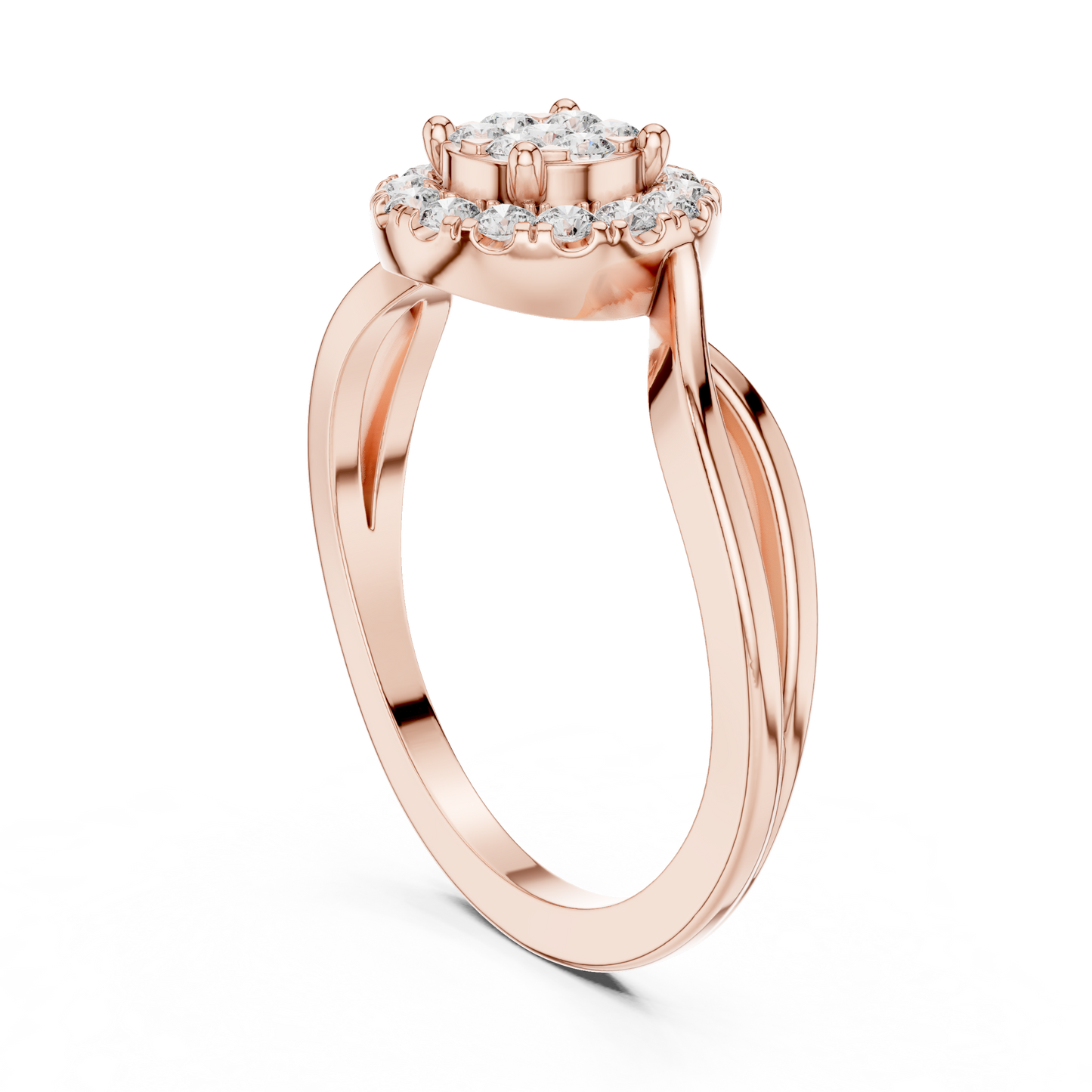 Round Halo Lab Grown Diamond Ring