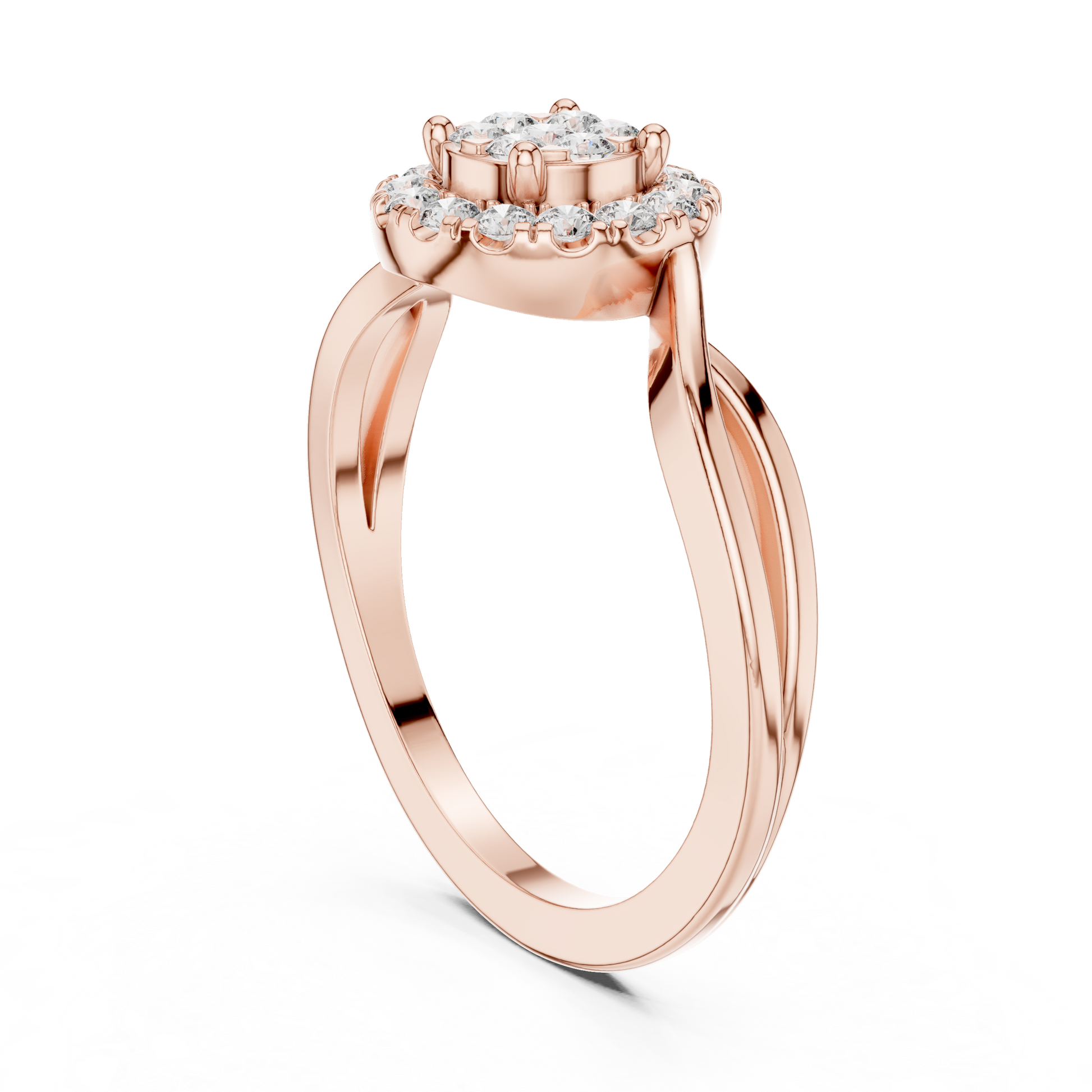 Round Halo Lab Grown Diamond Ring