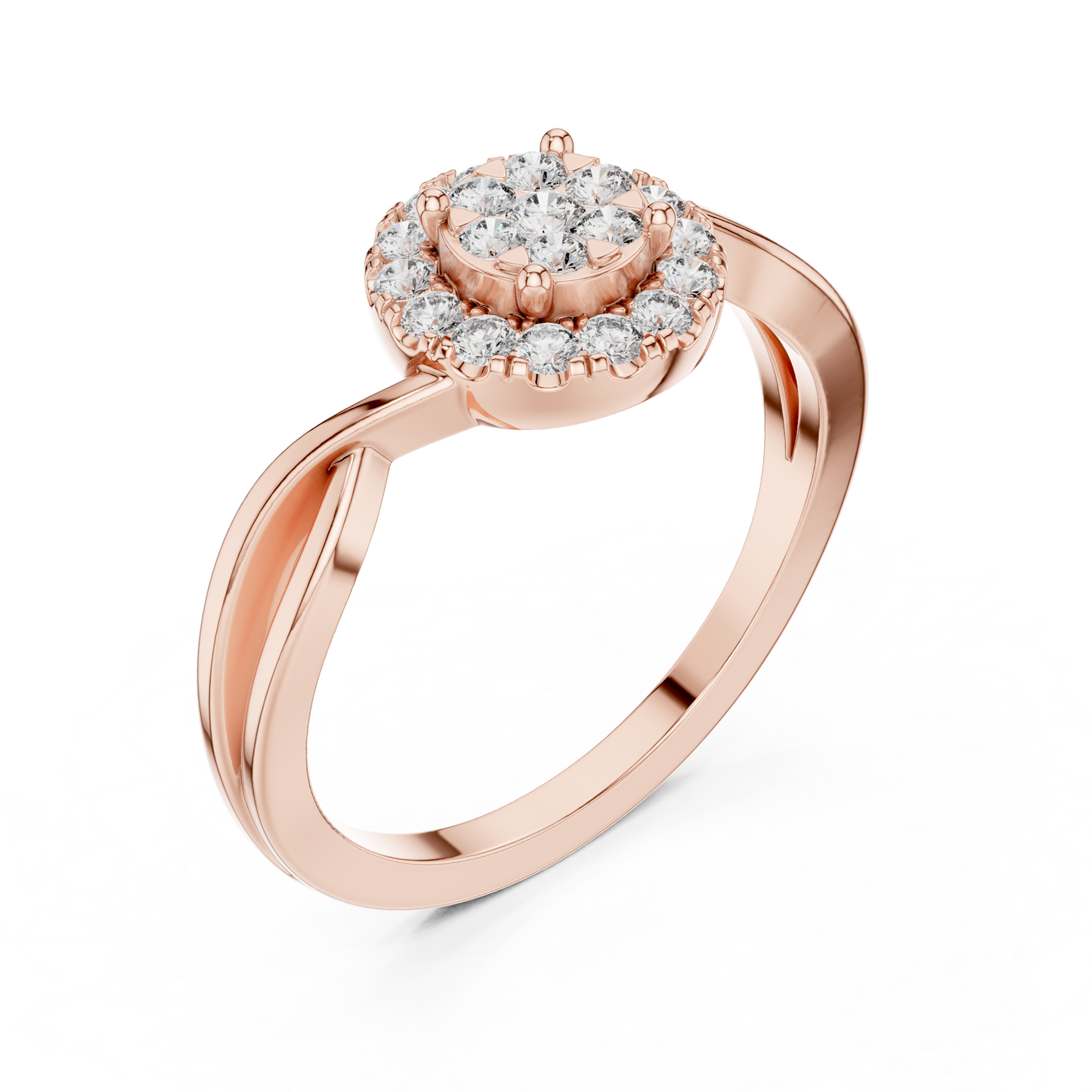 Round Halo Lab Grown Diamond Ring