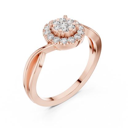Round Halo Lab Grown Diamond Ring