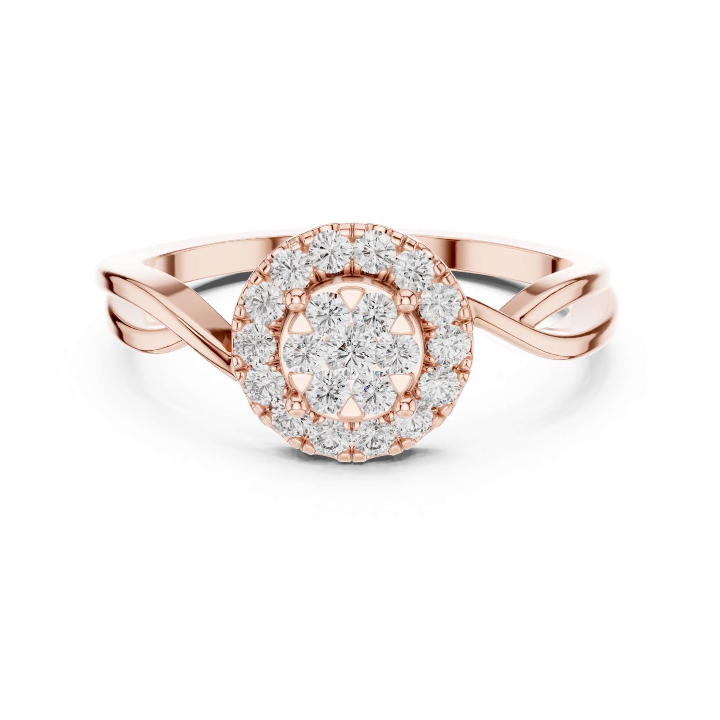 Round Halo Lab Grown Diamond Ring